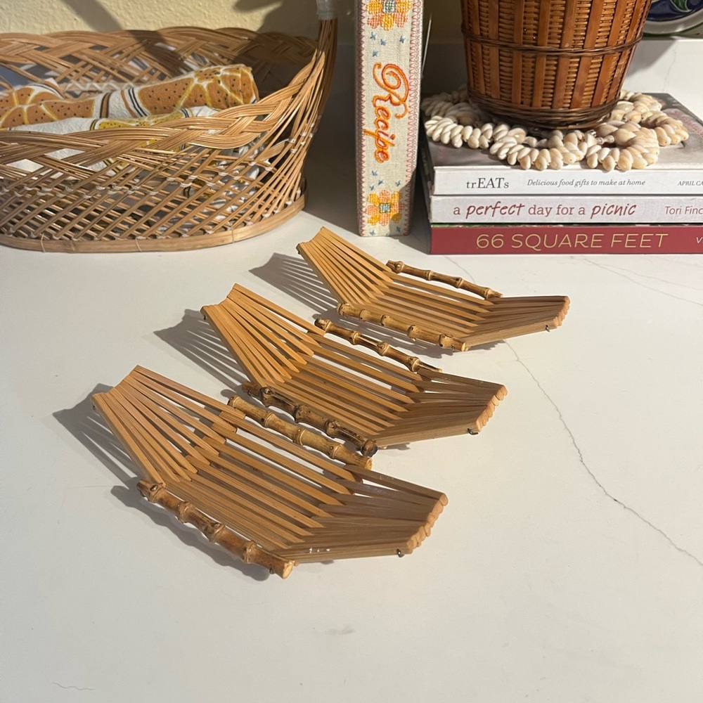 Set/3 bamboo trays